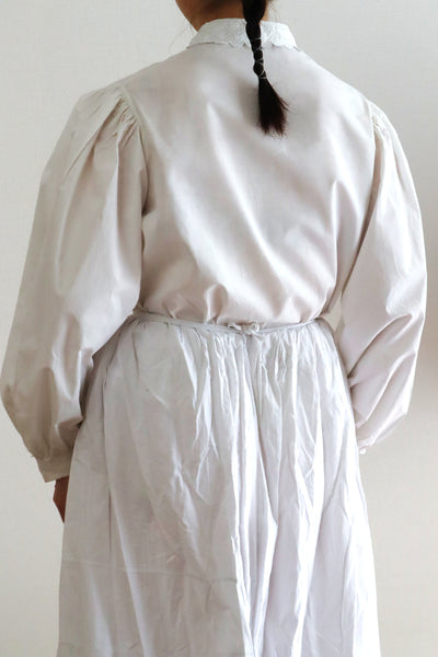 1900s Hand Embroidered Scalloped Lace Blouse with Monogram