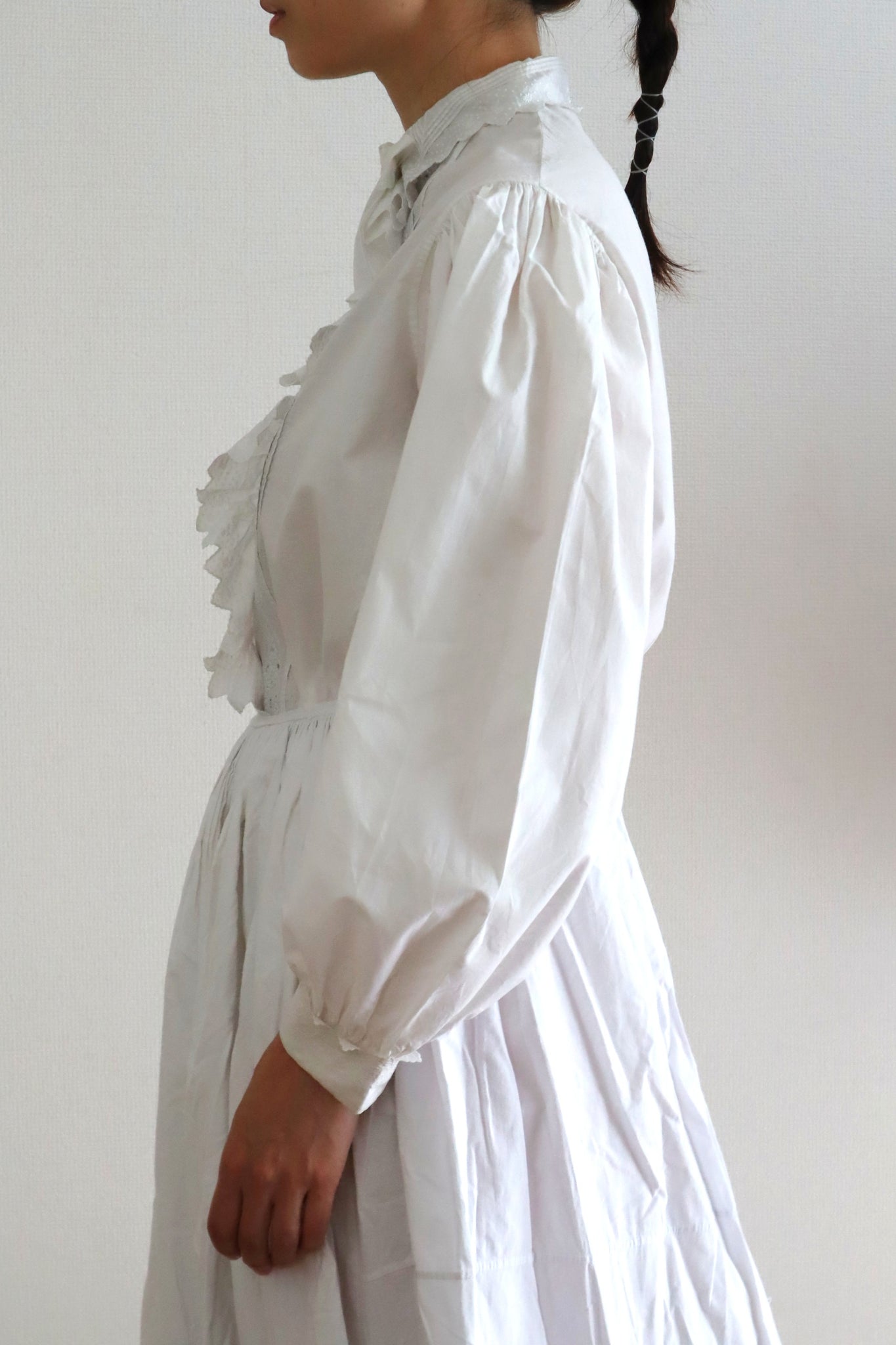 1900s Hand Embroidered Scalloped Lace Blouse with Monogram