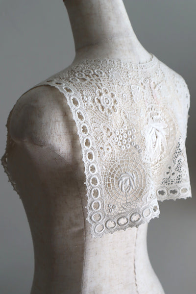 1900s Corded Schiffli Lace Sailor Collar