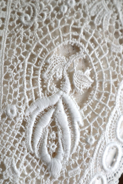 1900s Corded Schiffli Lace Sailor Collar
