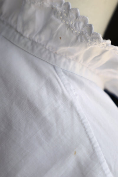 1920s Crisp White Cotton Blouse