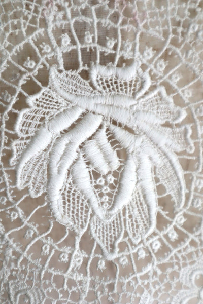 1900s Corded Schiffli Lace Sailor Collar