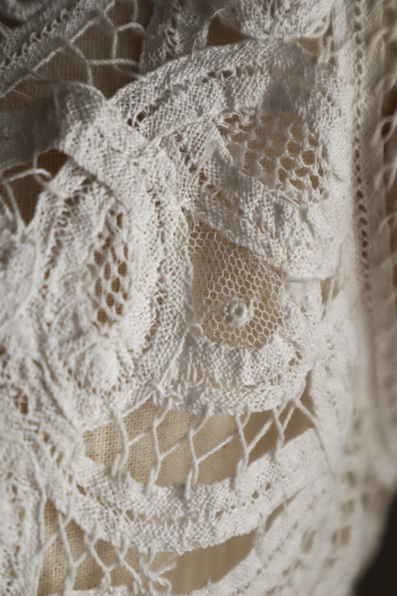 1900s French Batten Lace Corset Cover