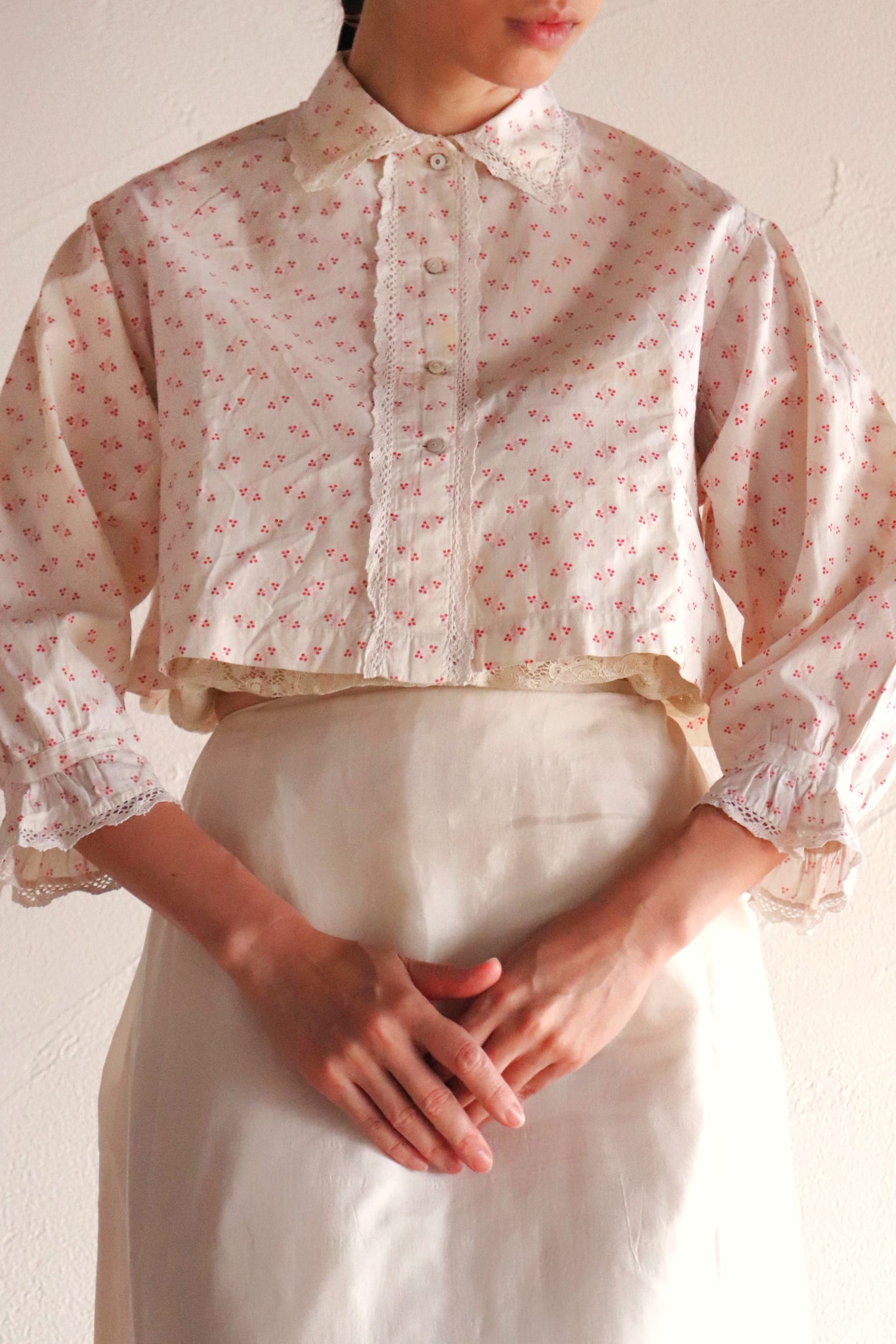 19th Floral Calico Blouse