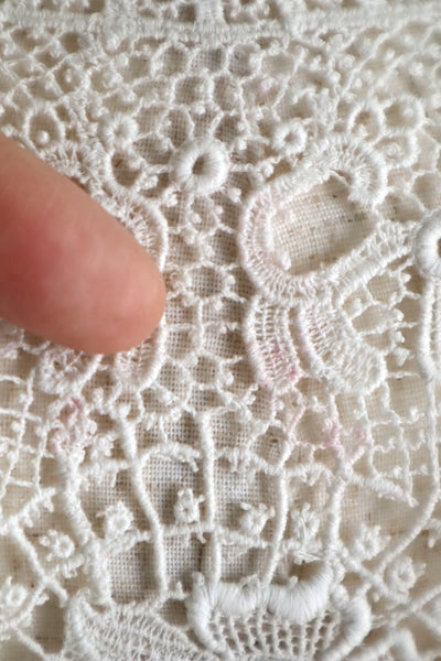 1900s Corded Schiffli Lace Sailor Collar
