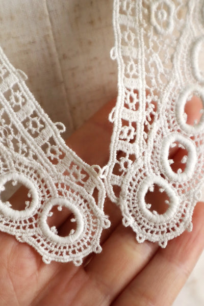 1900s Corded Schiffli Lace Sailor Collar