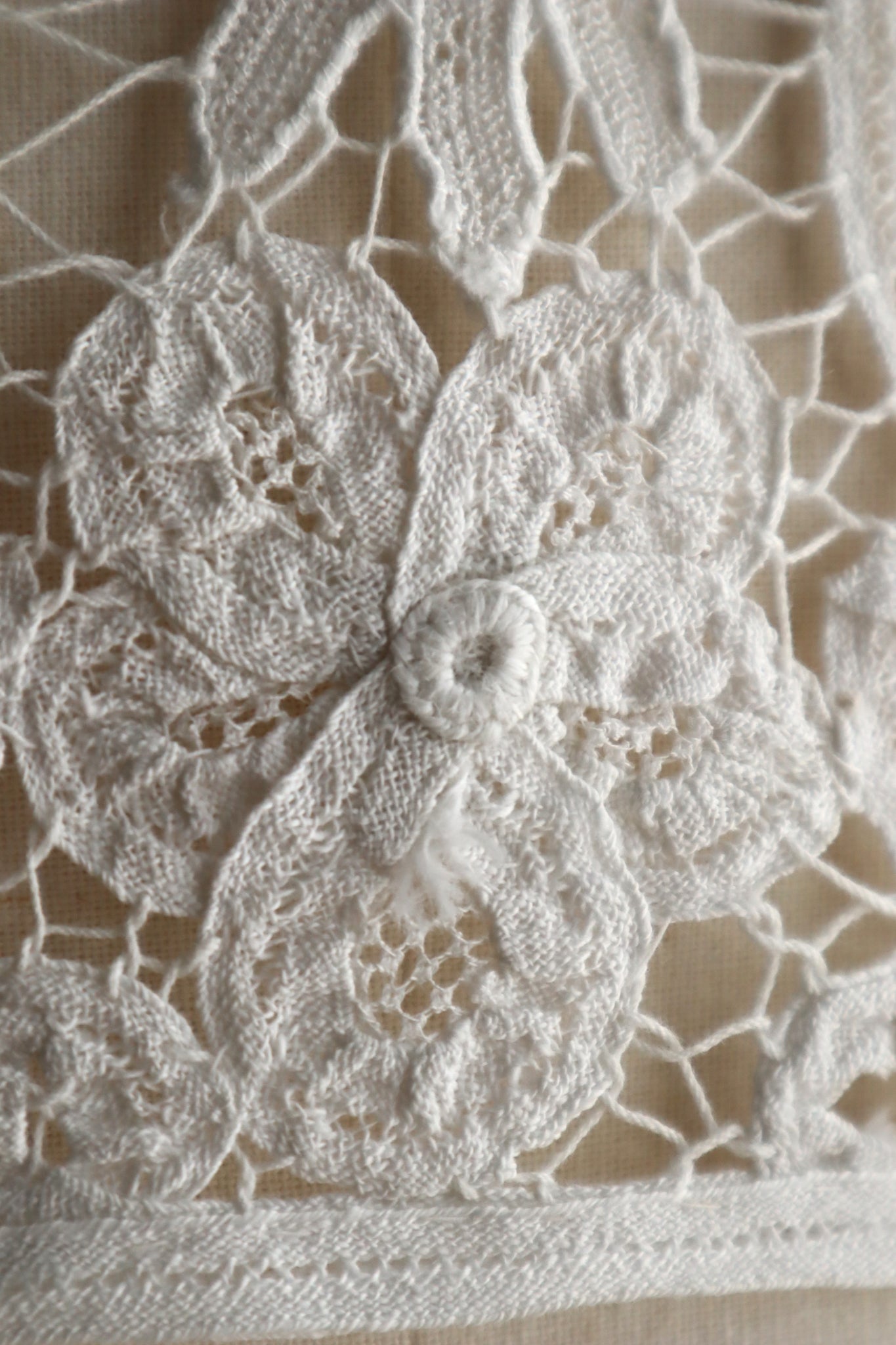 1900s French Batten Lace Corset Cover