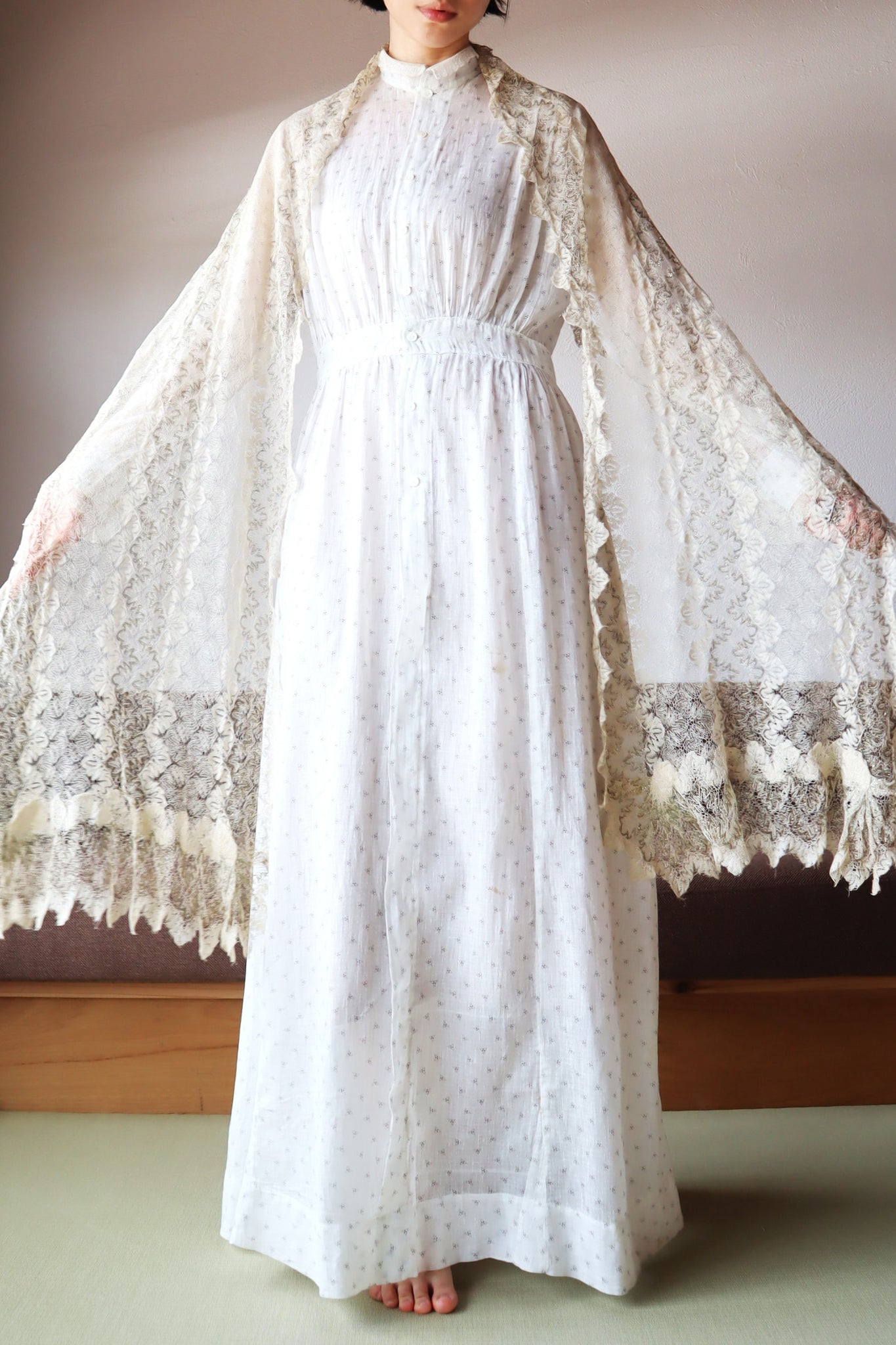 19th Metallic Knit Lace Shawl