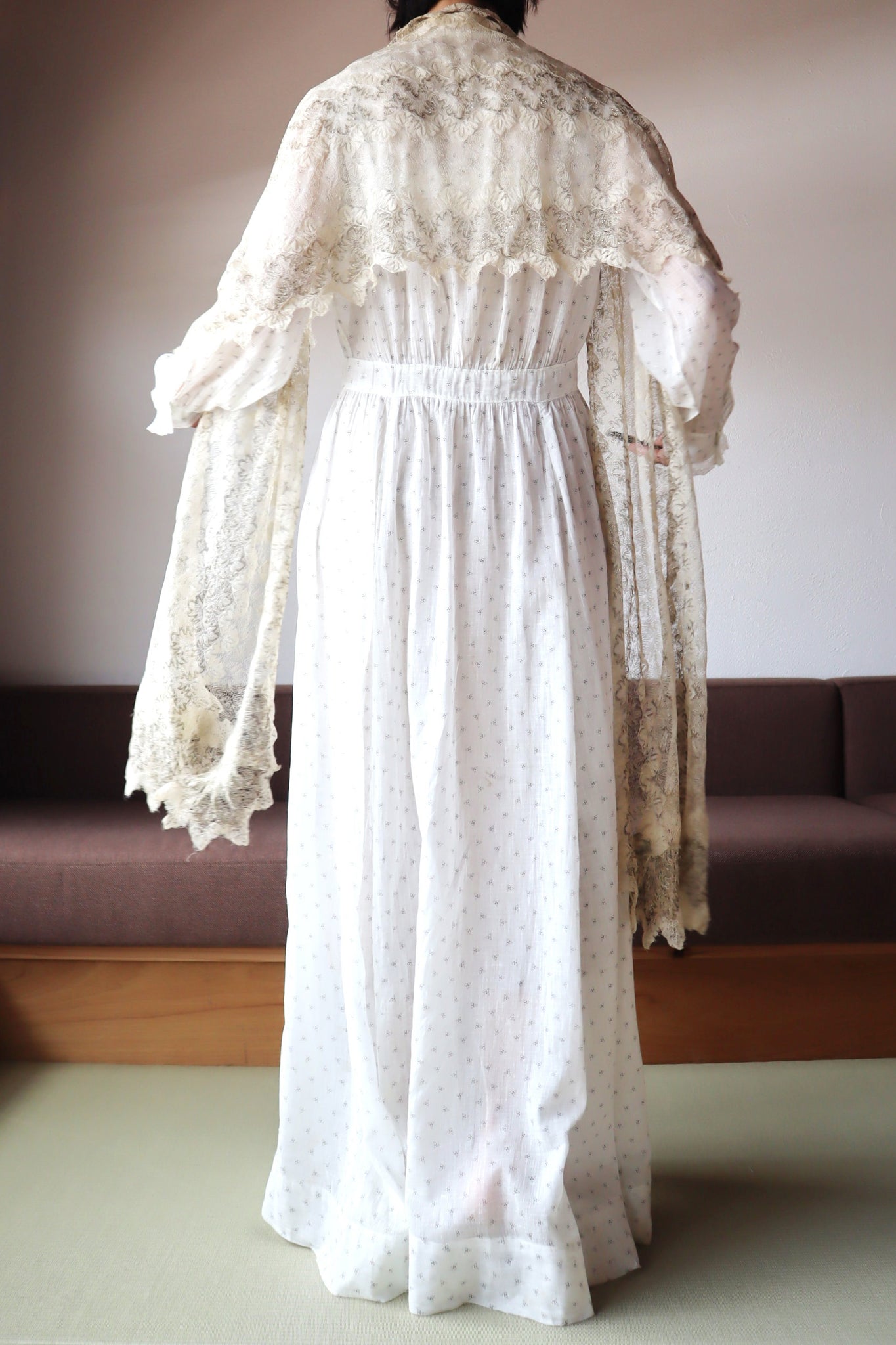 19th Metallic Knit Lace Shawl