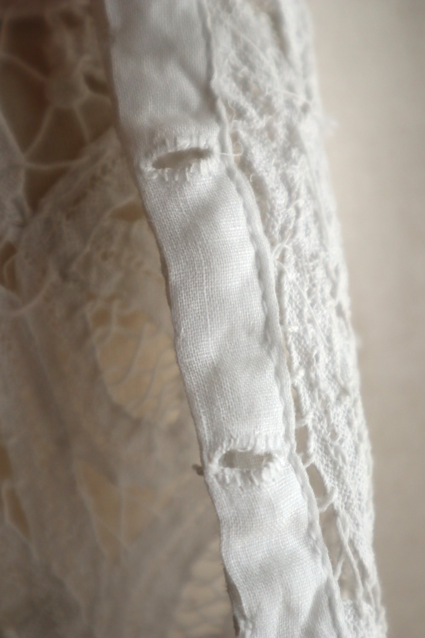 1900s French Batten Lace Corset Cover