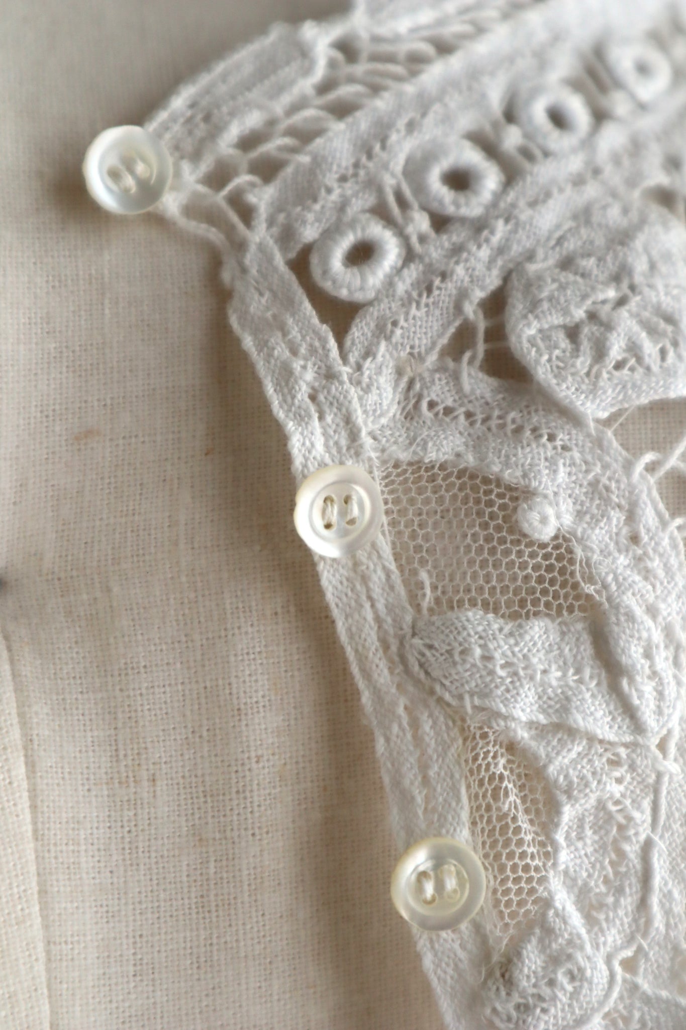 1900s French Batten Lace Corset Cover