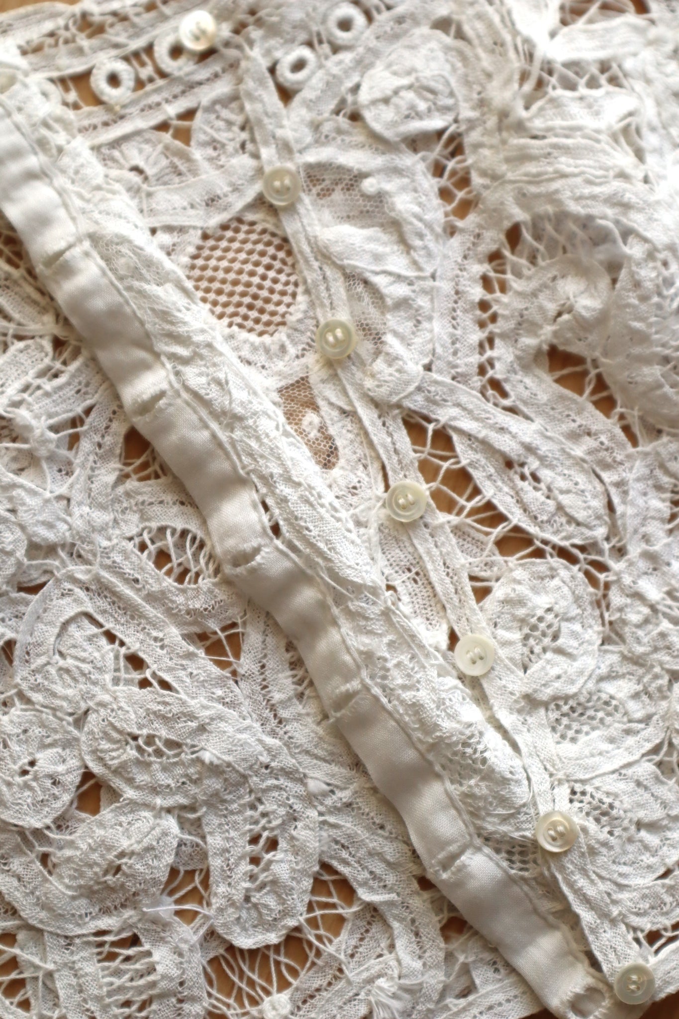 1900s French Batten Lace Corset Cover