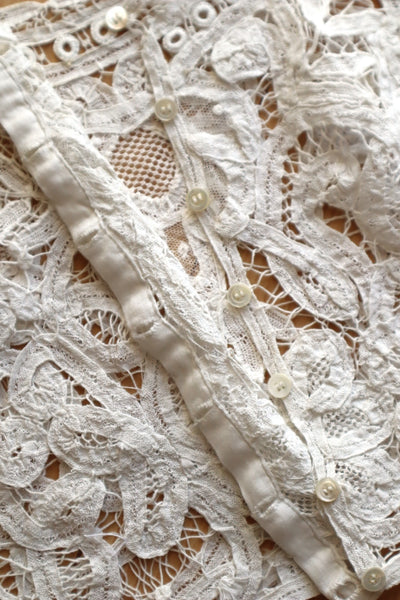 1900s French Batten Lace Corset Cover