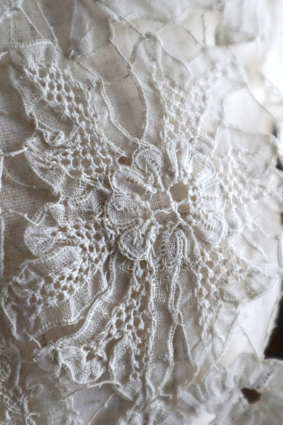 Early 1900s French Edwardian Handmade Needle Lace Collar