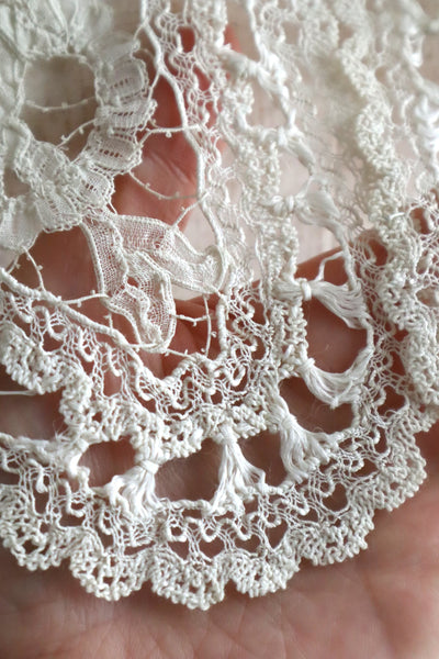 Early 1900s French Edwardian Handmade Needle Lace Collar