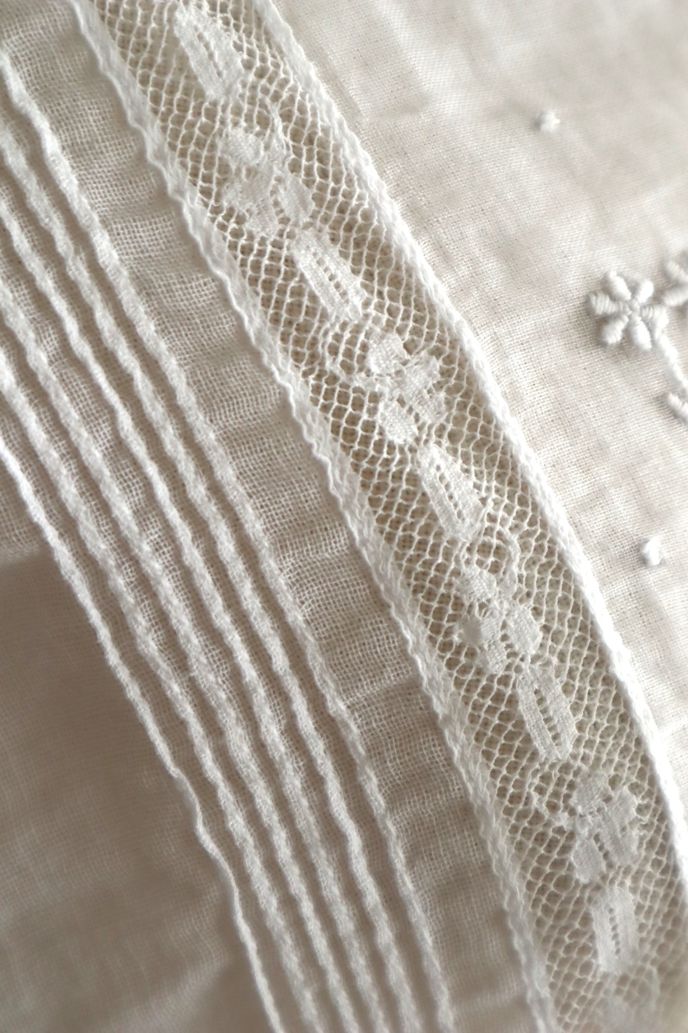 1910s Sheer White Cotton Blouse with Sailor Collar