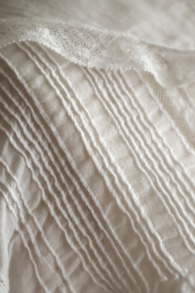1910s Sheer White Cotton Blouse with Sailor Collar