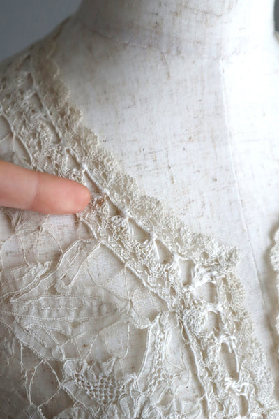 Early 1900s French Edwardian Handmade Needle Lace Collar