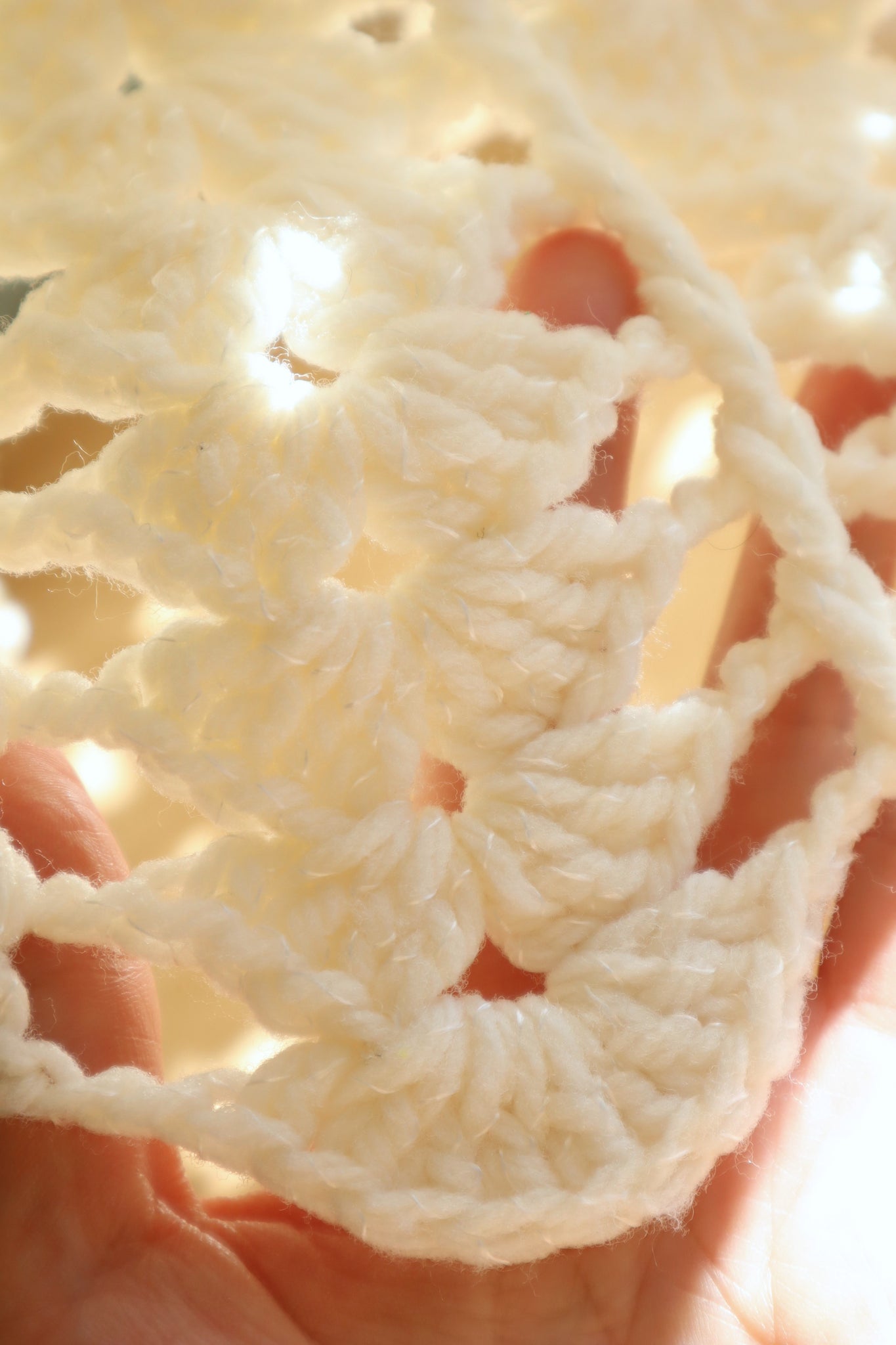 70s Hand Crochet Off White Dress