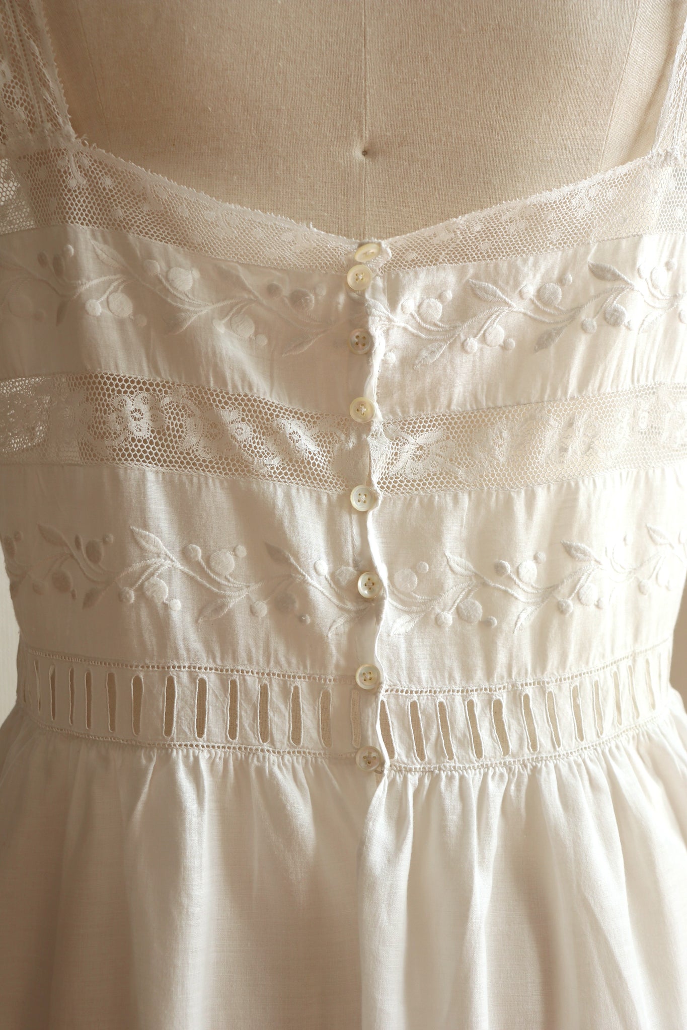 1900s Edwardian Chemise Dress