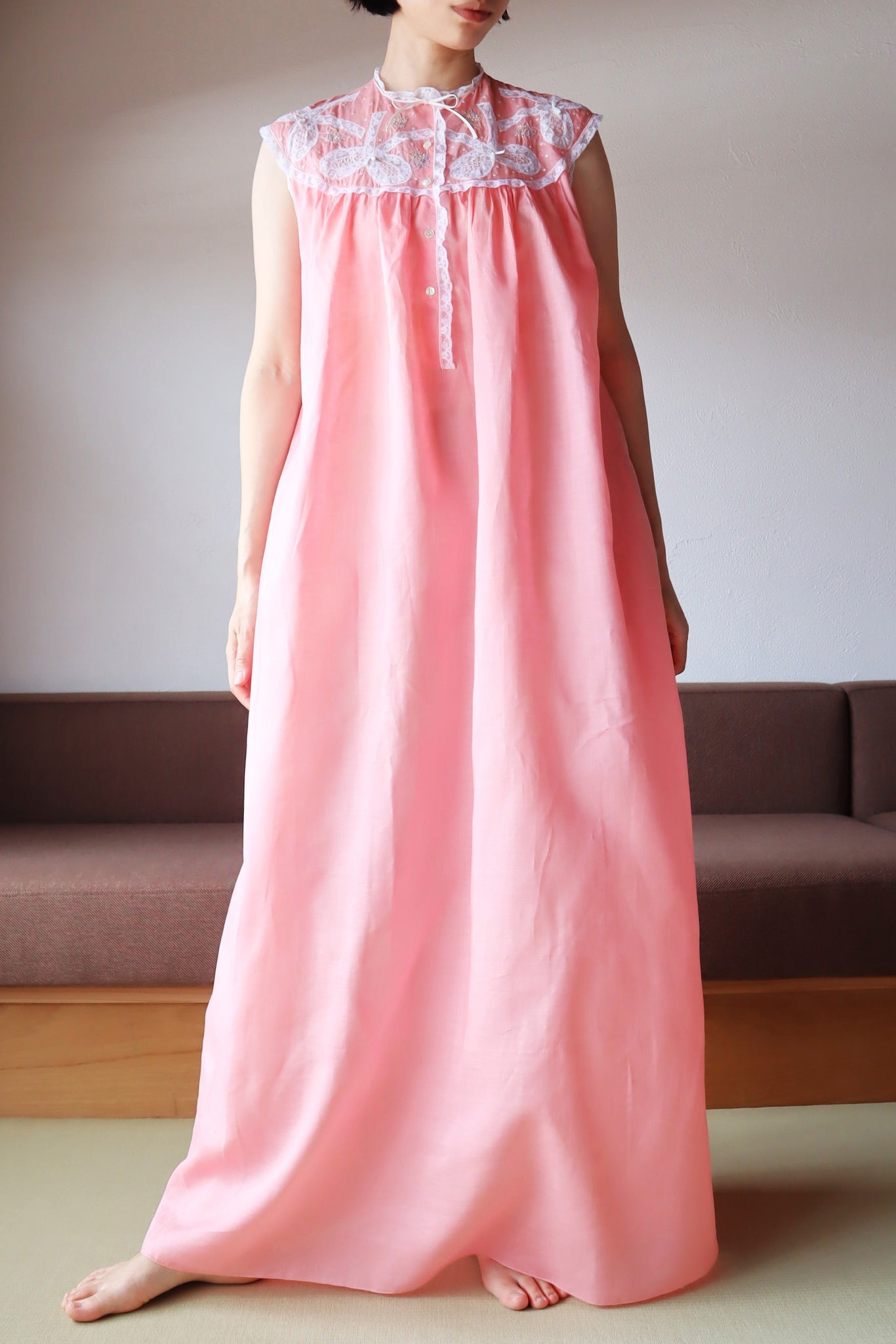 1950s Dead Stock Pink Cotton Nightgown