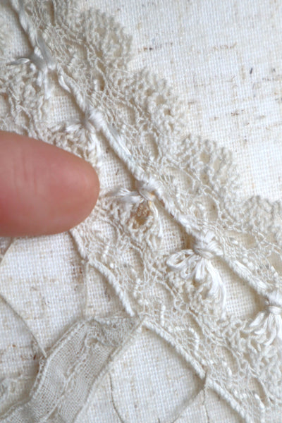 Early 1900s French Edwardian Handmade Needle Lace Collar