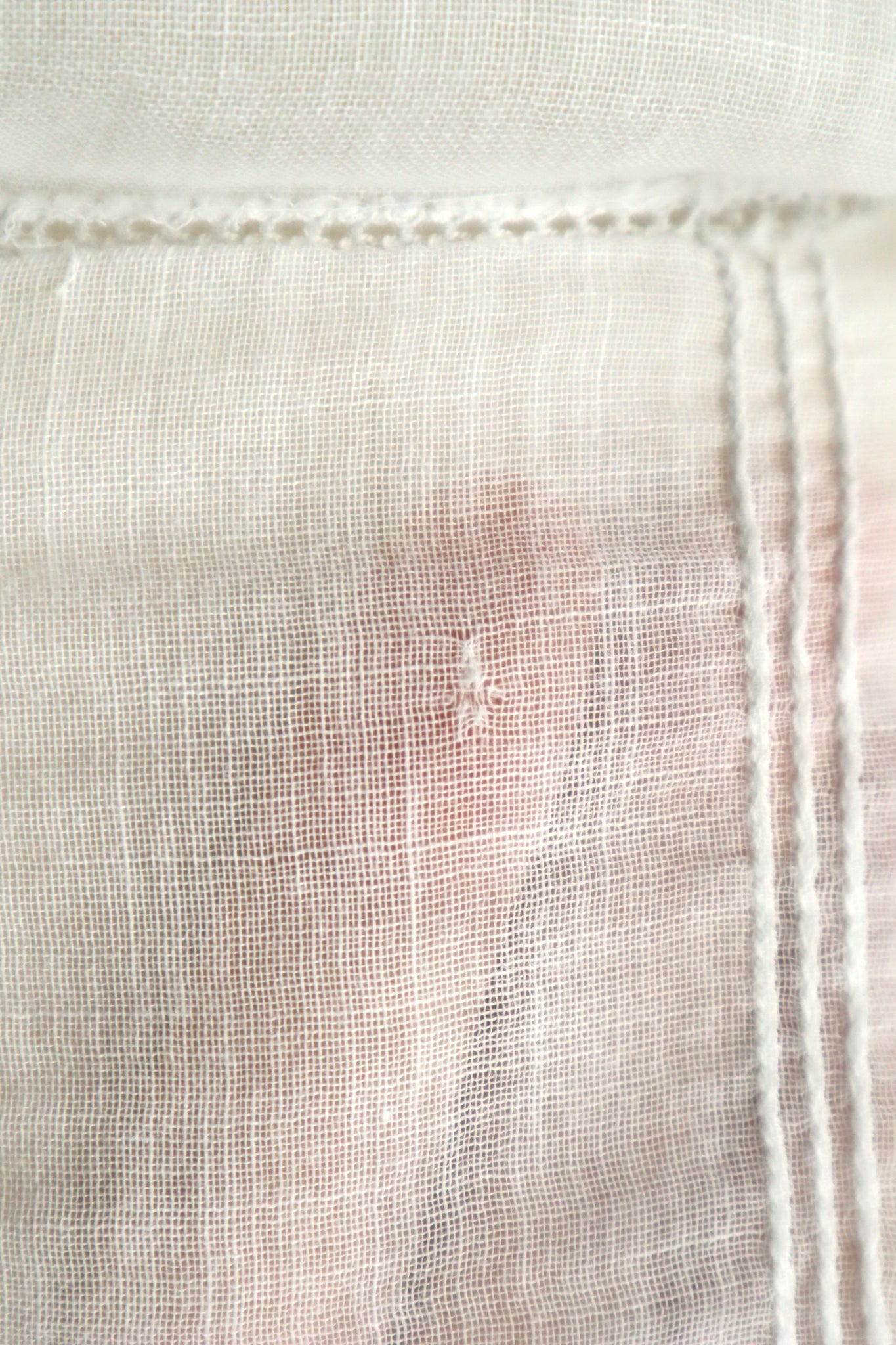 1910s Sheer White Cotton Blouse with Sailor Collar