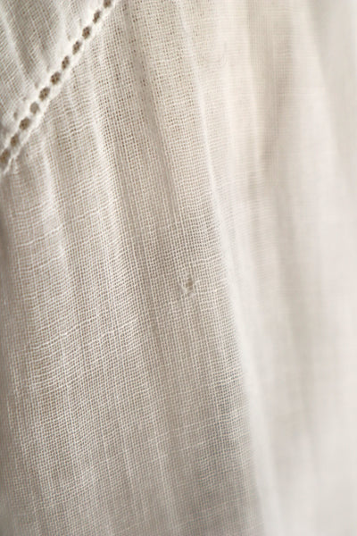 1910s Sheer White Cotton Blouse with Sailor Collar