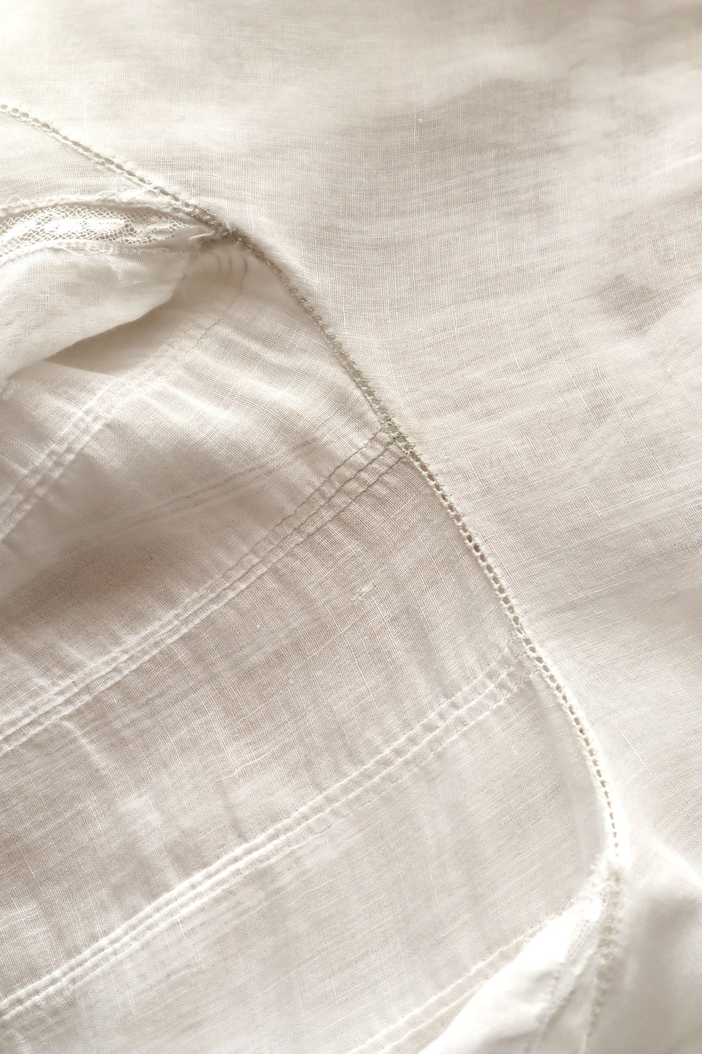 1910s Sheer White Cotton Blouse with Sailor Collar