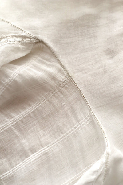 1910s Sheer White Cotton Blouse with Sailor Collar