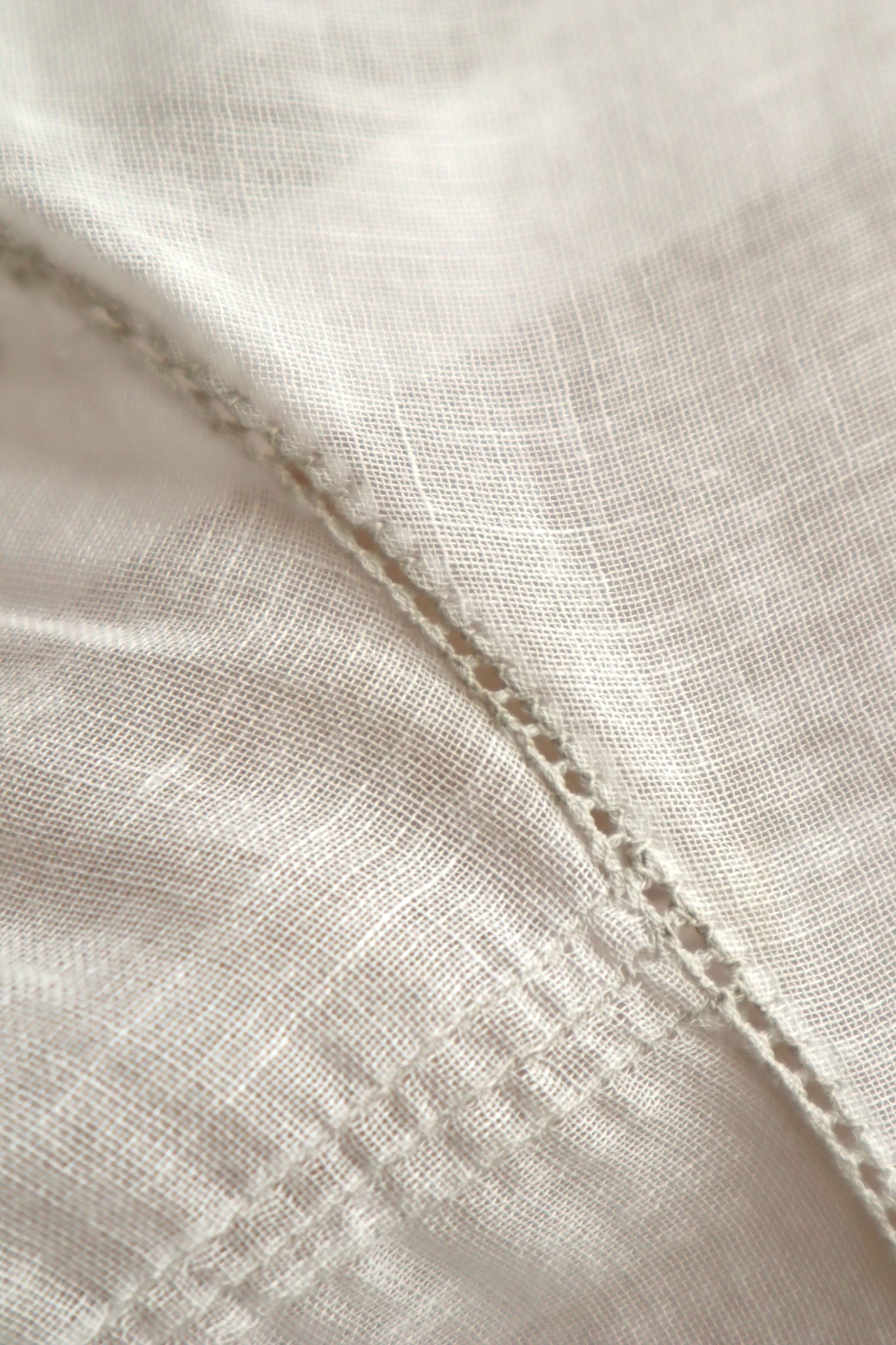 1910s Sheer White Cotton Blouse with Sailor Collar