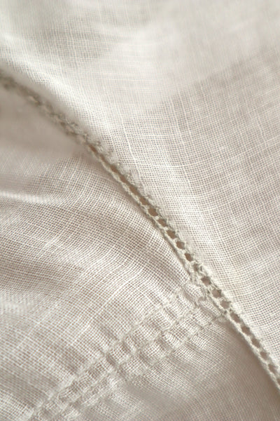 1910s Sheer White Cotton Blouse with Sailor Collar