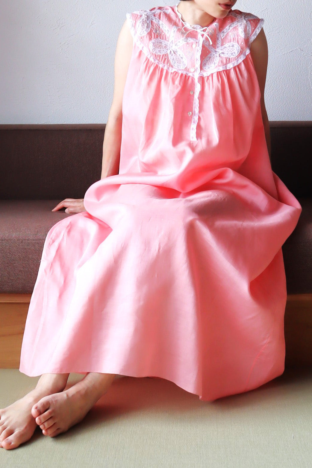 1950s Dead Stock Pink Cotton Nightgown