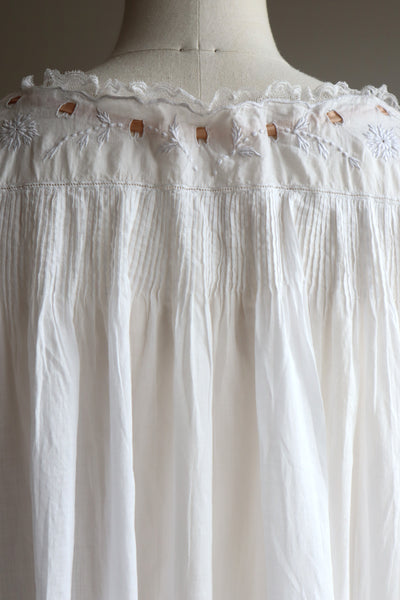 1900s Hand Sewn Lawn Cotton Dress