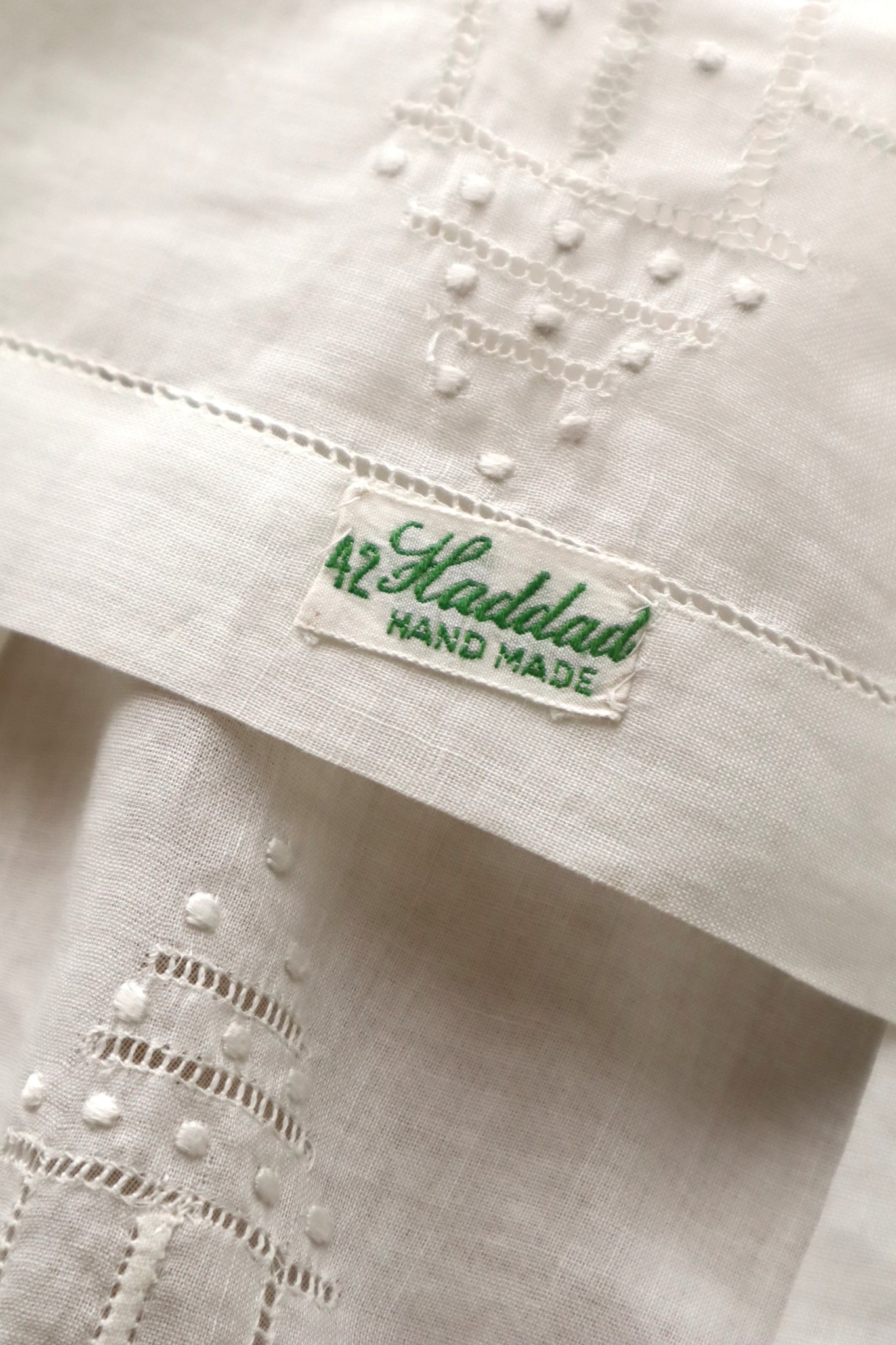 1910s Hand-Sewn White Cotton Drawnwork Sailor Blouse