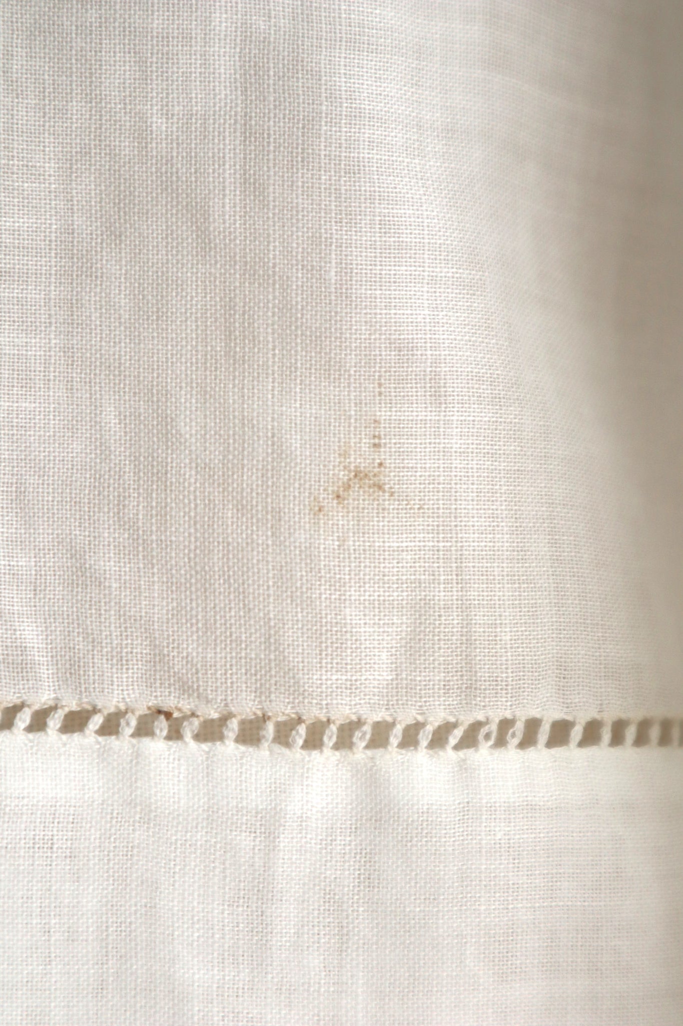1910s Hand-Sewn White Cotton Drawnwork Sailor Blouse