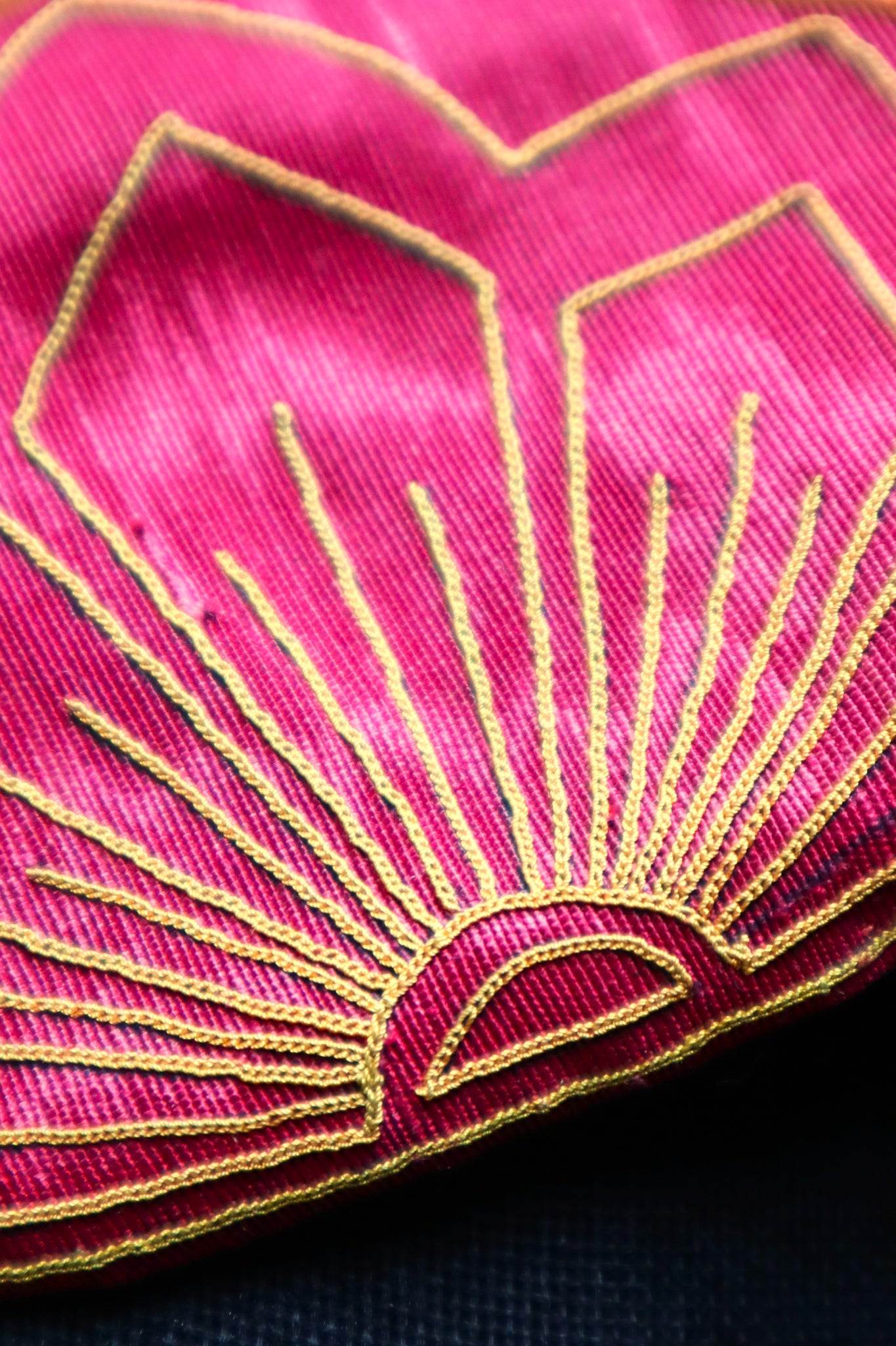 Rare 1890s–1900s French Hand Embroidered Silk Violin Protector