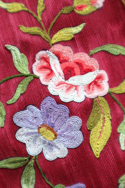 Rare 1890s–1900s French Hand Embroidered Silk Violin Protector