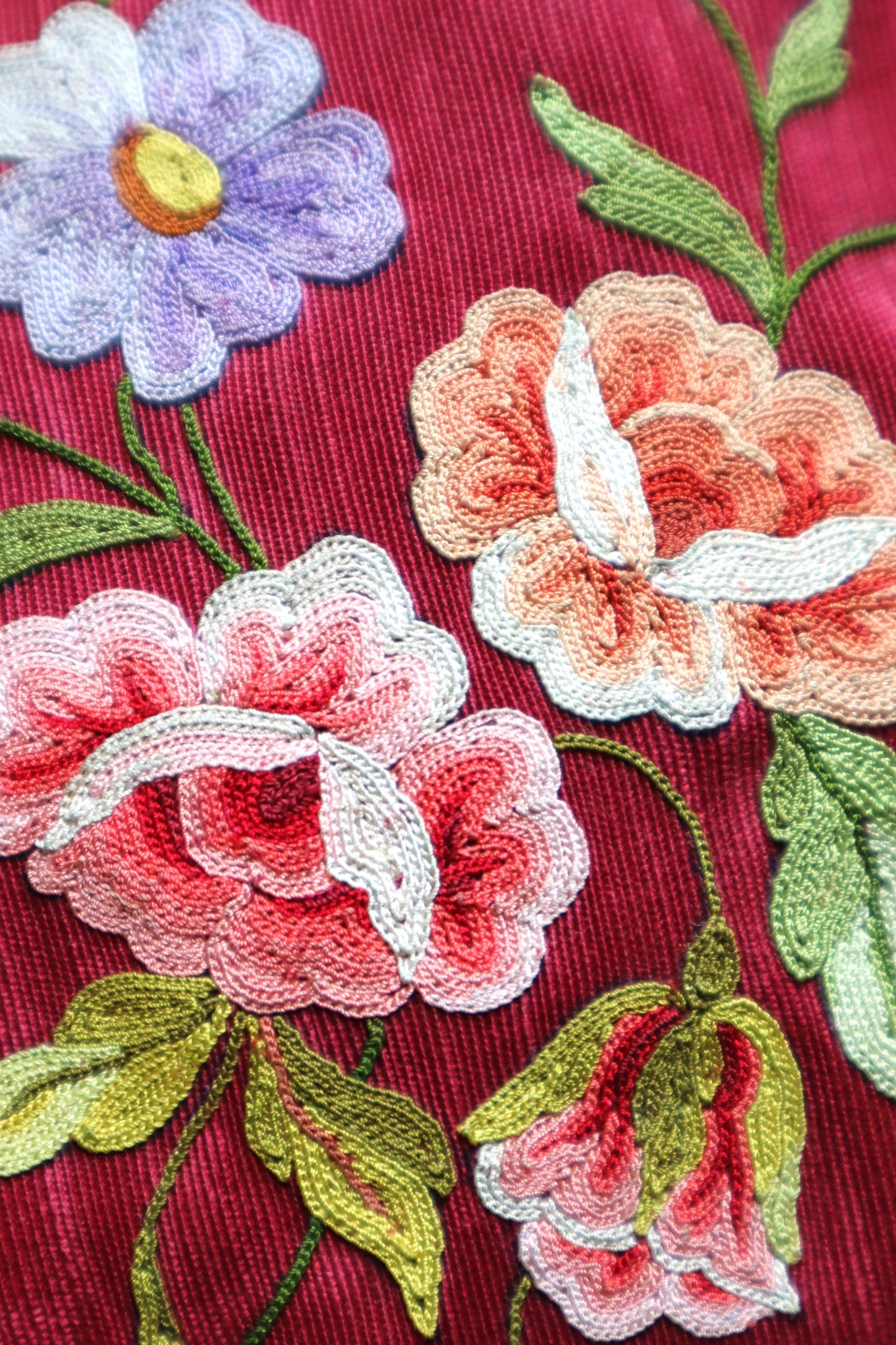 Rare 1890s–1900s French Hand Embroidered Silk Violin Protector