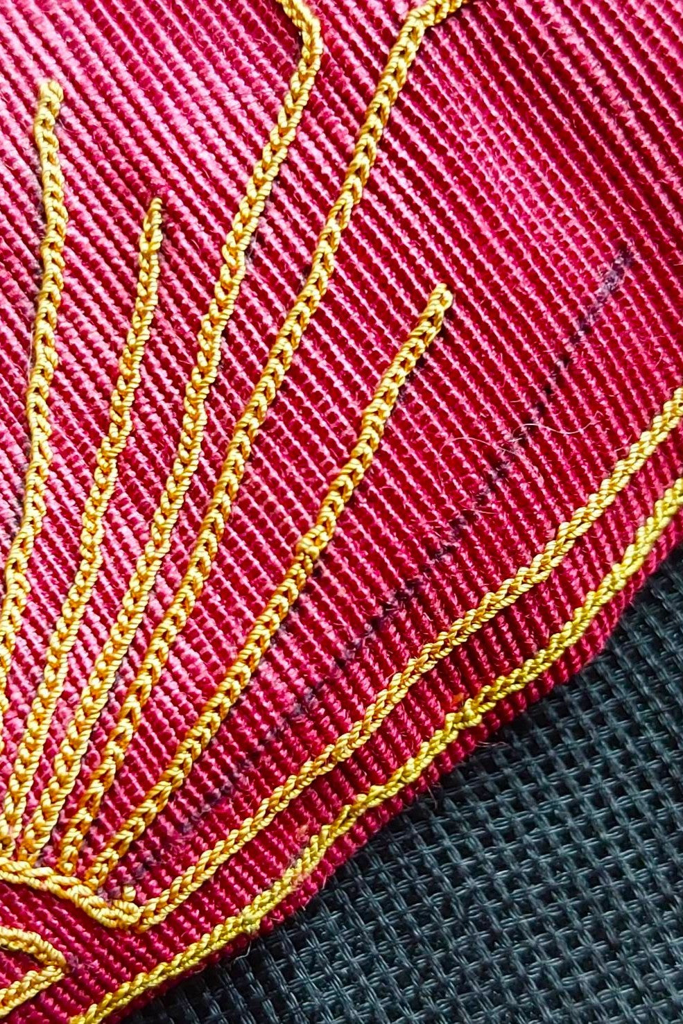 Rare 1890s–1900s French Hand Embroidered Silk Violin Protector