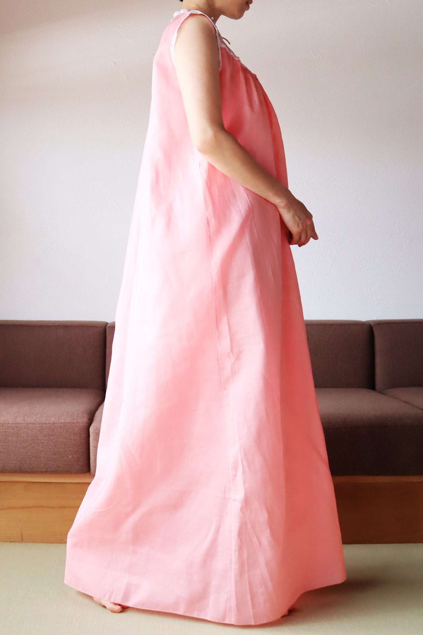 1950s Dead Stock Pink Cotton Nightgown