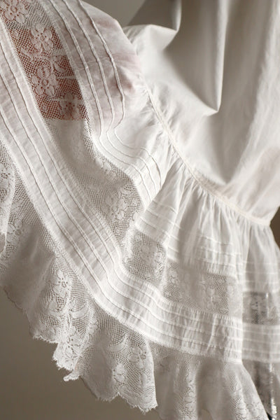 1890s White Cotton Valenciennes Lace Drawers