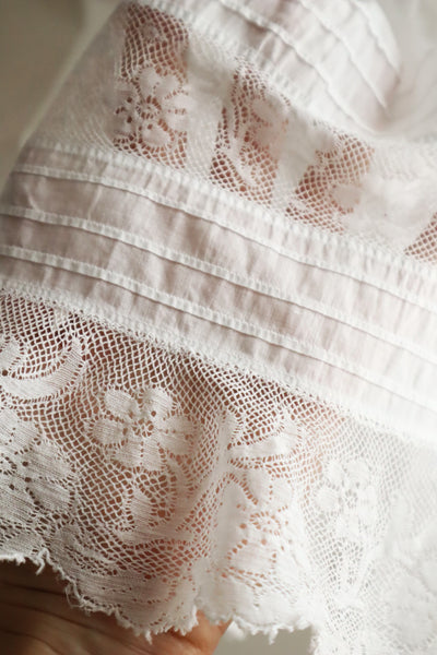 1890s White Cotton Valenciennes Lace Drawers