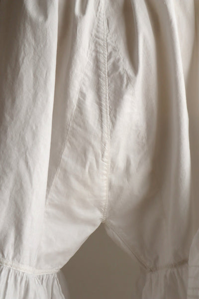 1890s White Cotton Valenciennes Lace Drawers