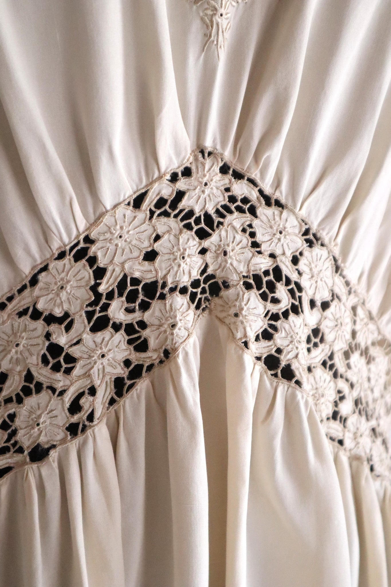 1940s Floral Cutwork Nightgown
