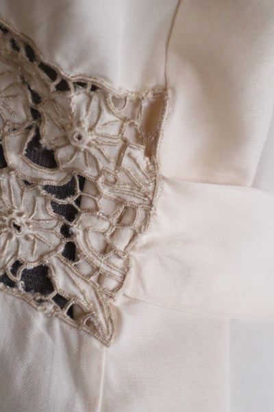 1940s Floral Cutwork Nightgown