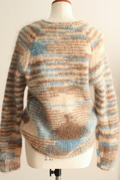 1980s Hand-Knit Soft Mohair Sweater