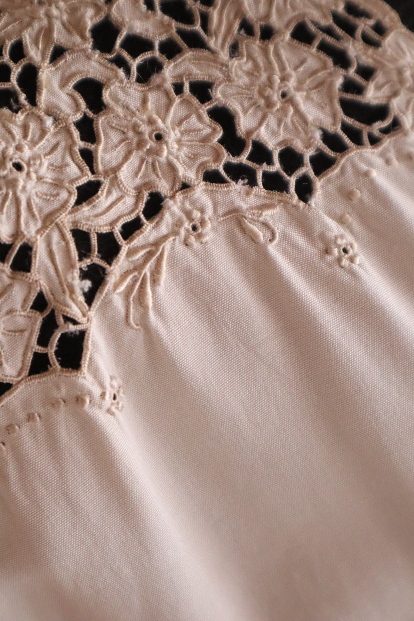 1940s Floral Cutwork Nightgown