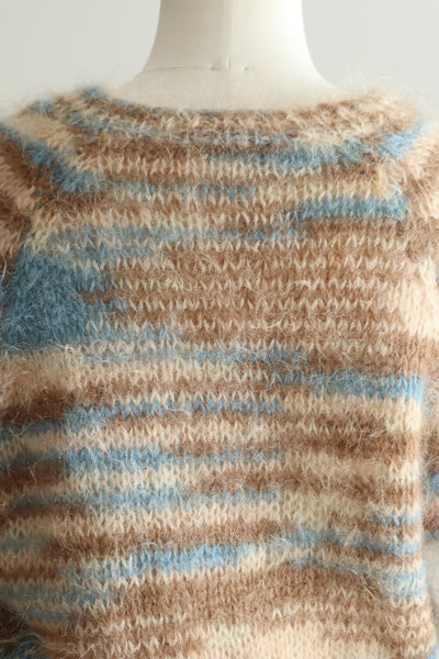 1980s Hand-Knit Soft Mohair Sweater