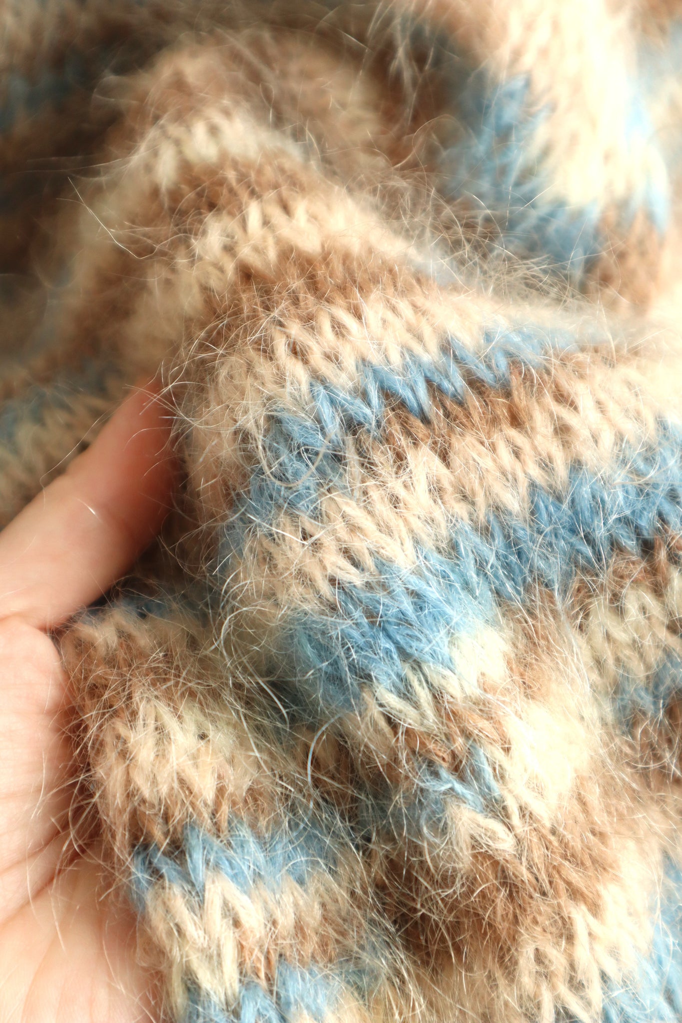 1980s Hand-Knit Soft Mohair Sweater